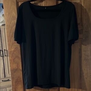 Classic Black Women's Top- Ribbed